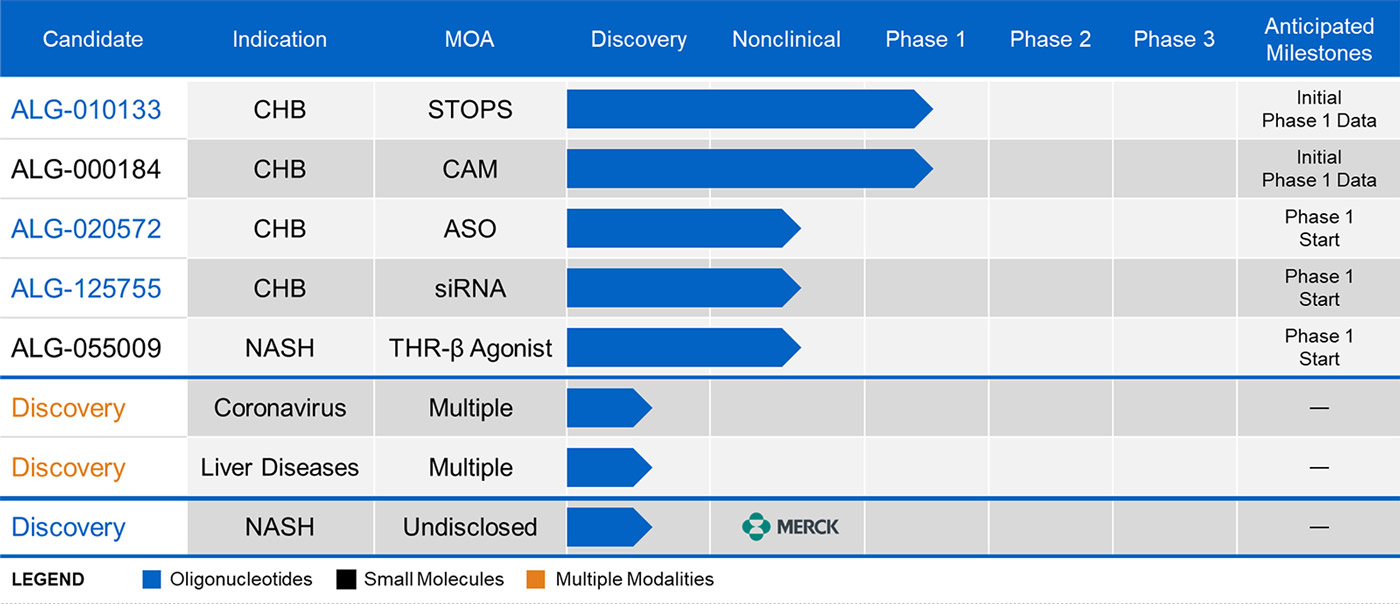 Aligos Development Pipeline